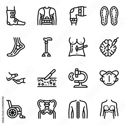 
Pack of Medical and Body Treatment Solid Icons
