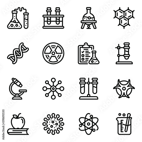 Pack of Chemistry in Solid Icons 