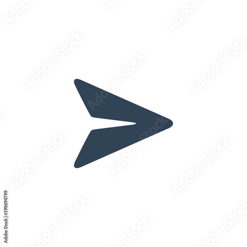 Send message icon. Paper plane symbol. Vector illustration isolated. photo