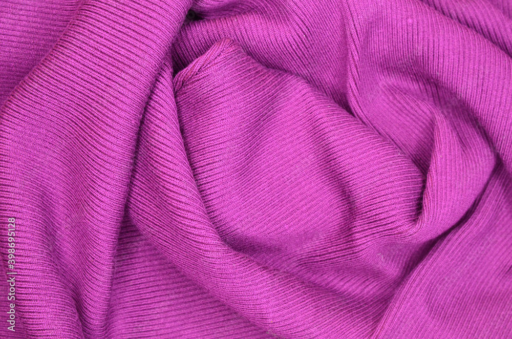 Fototapeta premium colored knitted warm wool texture or background close-up