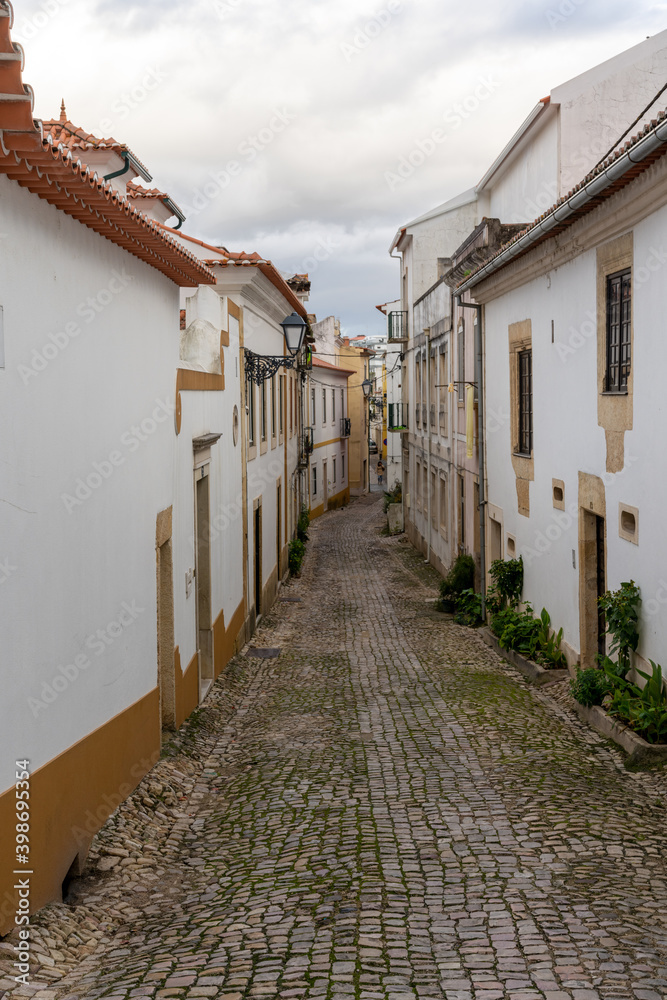 narrow street in the old town of Tomar