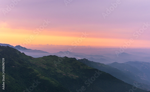 Sunset on the Black Sea plateau