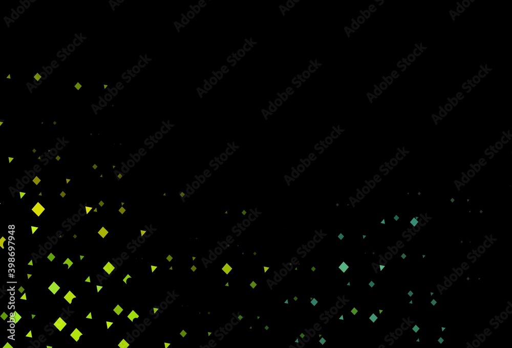 Dark blue, yellow vector template with crystals, circles, squares. Dark blue, yellow vector template with crystals, circles, squares.