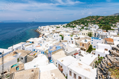 Mandraki Village street view in Nisyros Island. Nisyros Island is populer tourist destination on Aegean Sea.