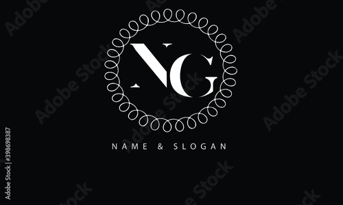 NG, GN, N, G abstract letters logo monogran photo