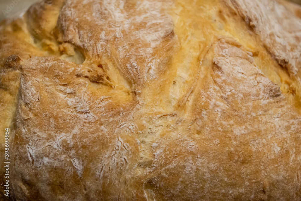 Freshly baked homemade bread photo