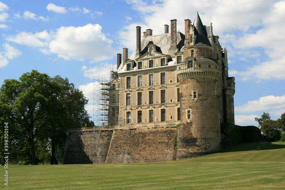 medieval and renaissance castle in brissac in france