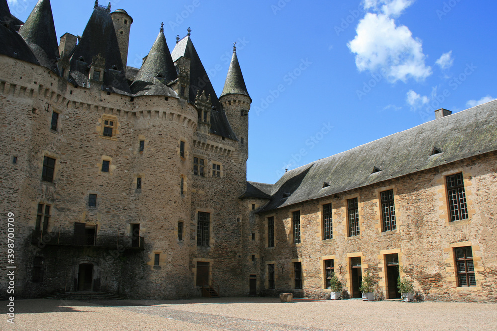 medieval castle in jumilhac in france