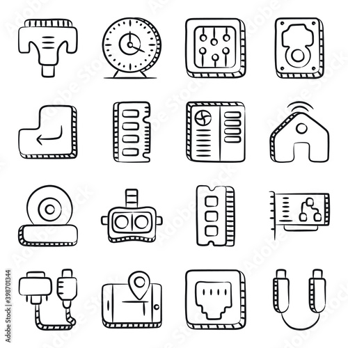 
Devices and Gadgets Doodle Icons Pack 
