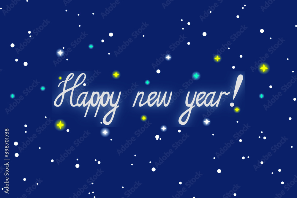 Naklejka premium Happy new year