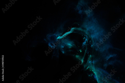 lightpainting portrait, new art direction, long exposure photo without photoshop, light drawing at long exposure