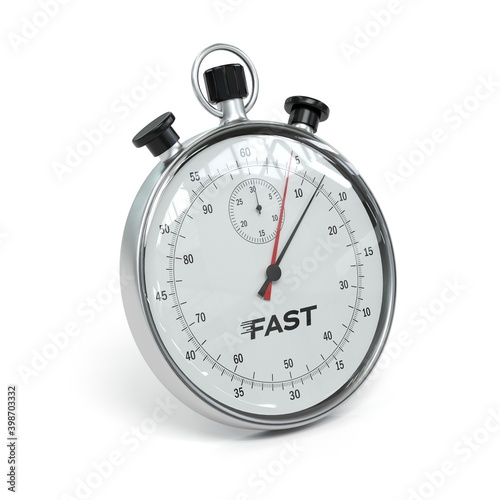 stopwatch on white background