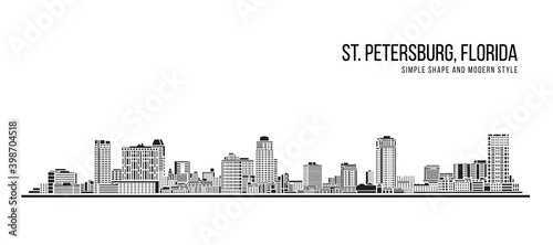 Cityscape Building Abstract Simple shape and modern style art Vector design - St. Petersburg city