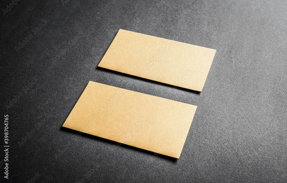 Set of golden business cards. Blank business cards for company style. Set of golden business cards. Blank business cards for company style.
