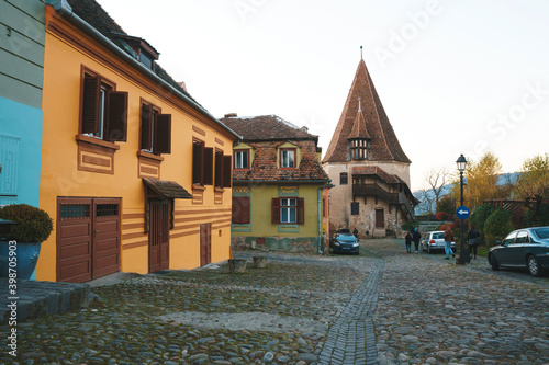 colorful houses in sighisoara