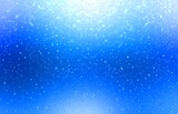 Winter deep blue empty background decorated soft snow. Blur pattern.