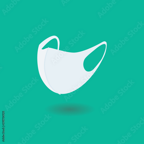 白いマスク 洗えるポリエステルやウレタン素材  White mask washable polyester and urethane