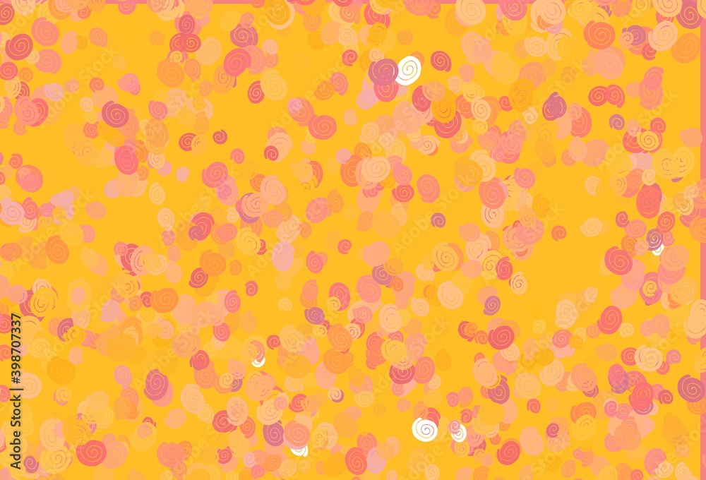 Light Yellow, Orange vector backdrop with bent lines. Light Yellow, Orange vector backdrop with bent lines.