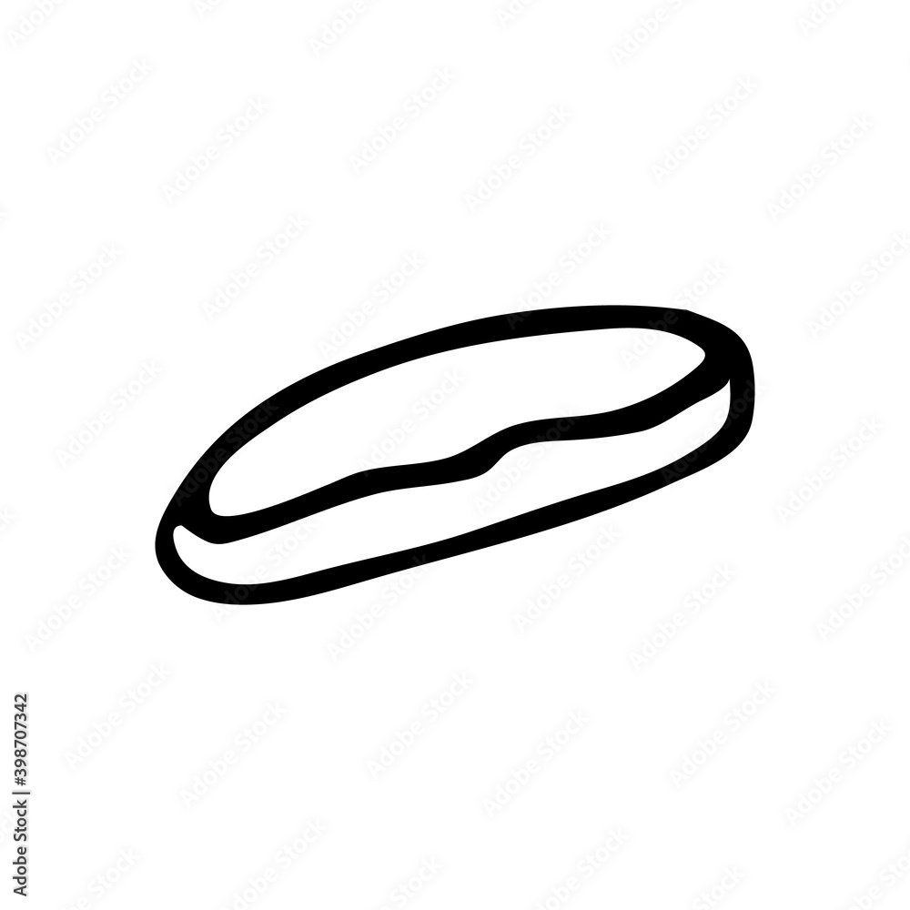 Hand drawn doodle style eclair in vector. Isolated illustration on white background. For graphic and web design Hand drawn doodle style eclair in vector. Isolated illustration on white background. For graphic and web design