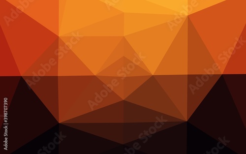 Dark Red, Yellow vector blurry triangle pattern. Modern geometrical abstract illustration with gradient. Polygonal design for your web site.