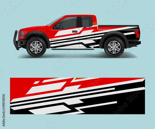 Abstract modern graphic design for truck and vehicle wrap and branding stickers © Saiful