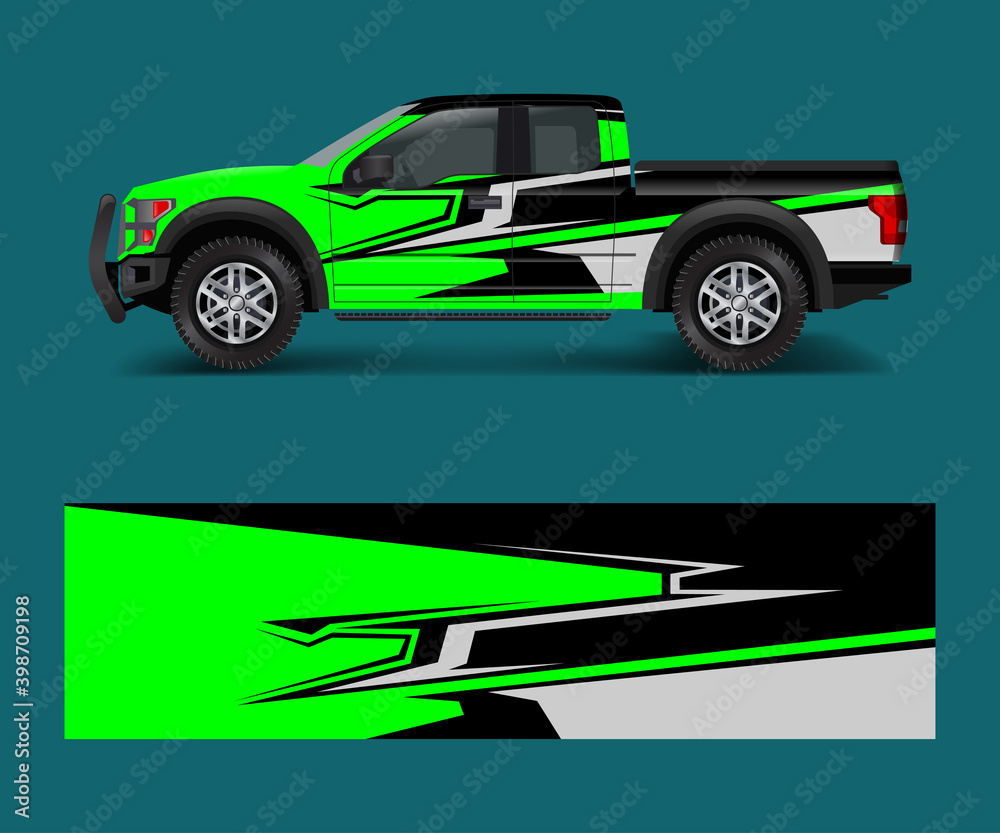 Truck and car graphic background wrap and vinyl sticker design vector Truck and car graphic background wrap and vinyl sticker design vector