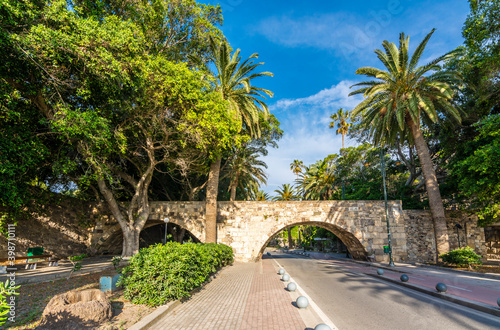 Fototapeta Naklejka Na Ścianę i Meble -  The street near Neratzia Castle in Kos Island