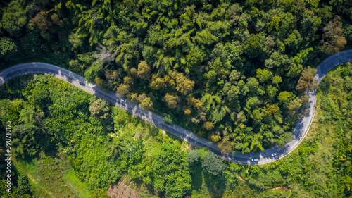 aerial view mountain paths rural road between the city © SHUTTER DIN