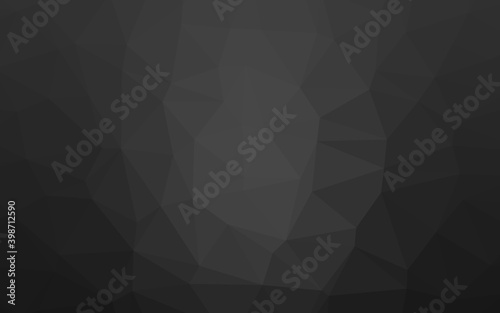 Dark Silver, Gray vector low poly texture. A completely new color illustration in a vague style. Template for a cell phone background.