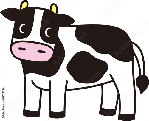 乳牛のイラスト （色付きver.）
