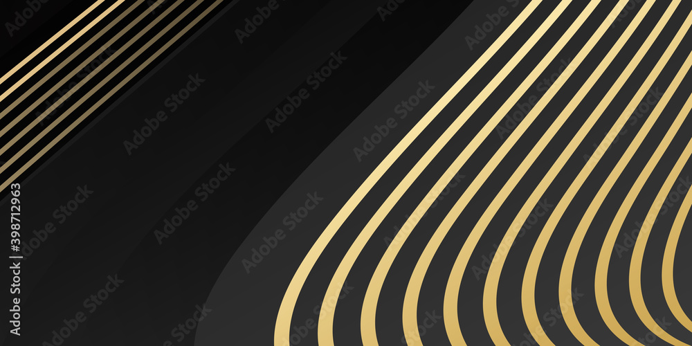 Fototapeta premium Vector Black and Gold Design Templates Background 