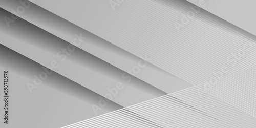 Grey white abstract background with stripes lines and technology business corporate style