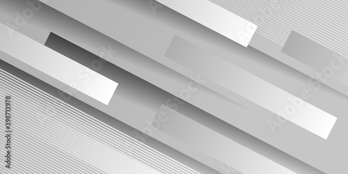 Grey white abstract background with stripes lines and technology business corporate style