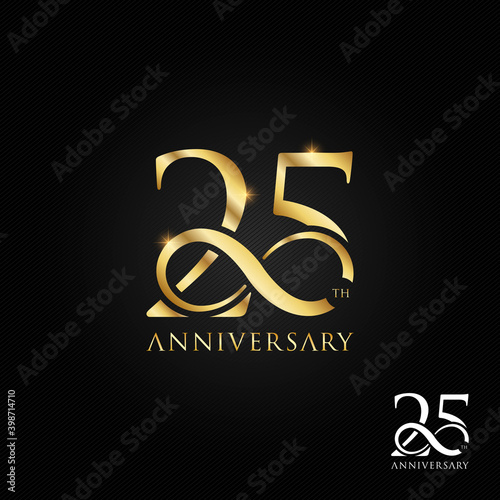 25 years anniversary logo, icon and symbol vector illustration