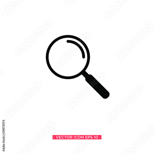 Magnifier Simple Icon Vector Illustration