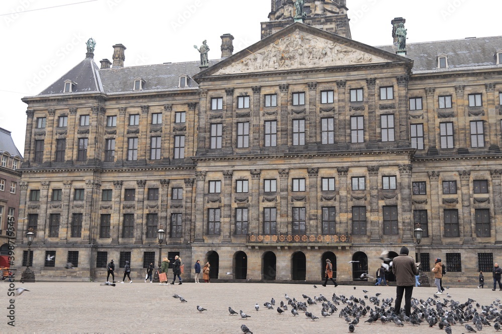 Royal Palace at Dam Square in Amsterdam