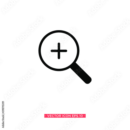 Magnifier Simple Icon Vector Illustration
