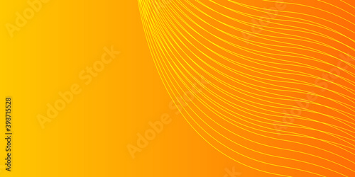 Abstract colorful orange curve line background