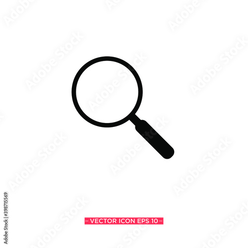 Magnifier Simple Icon Vector Illustration