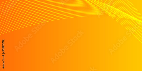 Hi-tech orange shapes abstract vector line background