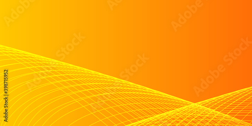 Abstract orange vector background with line curve stripes