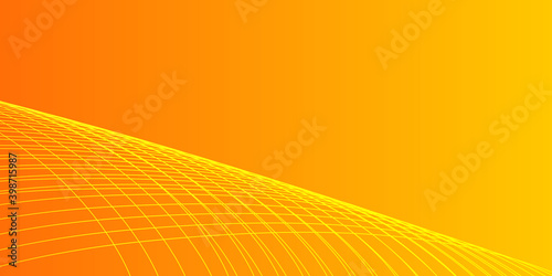 Abstract orange vector background with line curve stripes