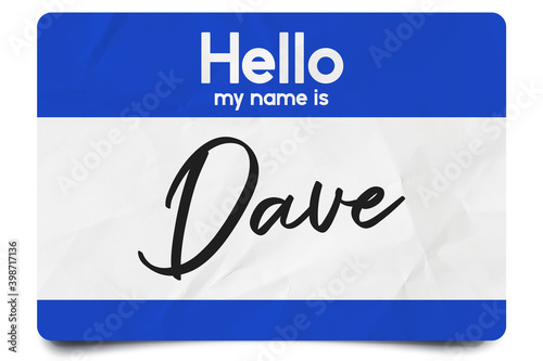 Hello my name is Dave photo