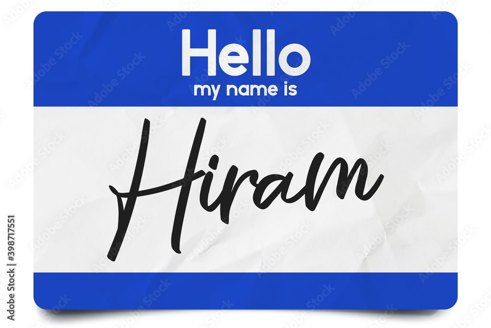 Hello my name is Hiram Stock Illustration | Adobe Stock