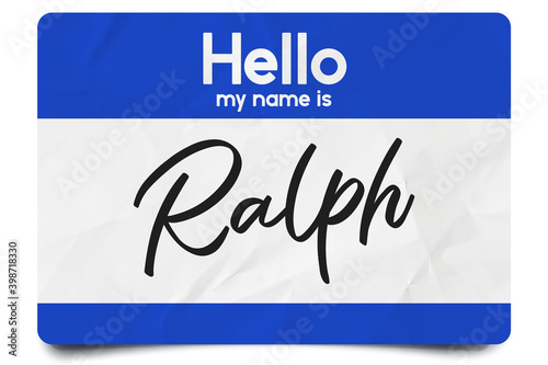 Fotografi Hello my name is Ralph