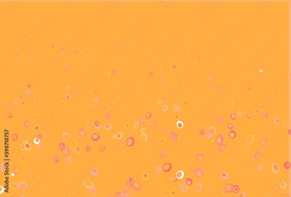 Light Yellow, Orange vector pattern with spheres. Light Yellow, Orange vector pattern with spheres.