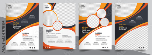 Fotografia Brochure design, cover modern layout, annual report, poster, flyer in A4 with co