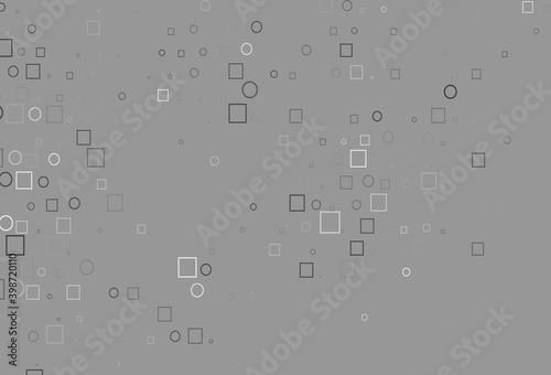 Light Silver, Gray vector backdrop with dots, spots, cubes.