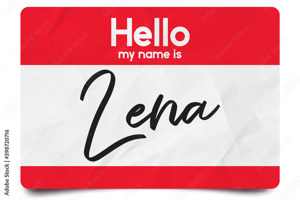 Hello my name is Lena Stock Photo | Adobe Stock