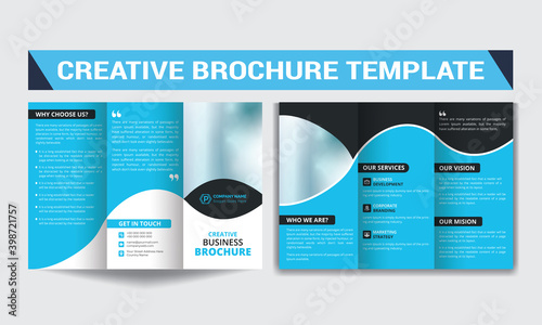 Corporate trifold brochure layout design